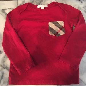 Burberry toddler long sleeve top- new